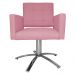 Poltrona Decorativa Camila Pés Metal Giratório Suede Rosa - DS Estofados