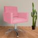 Poltrona Decorativa Camila Pés Metal Giratório Suede Rosa - DS Estofados
