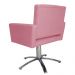 Poltrona Decorativa Camila Pés Metal Giratório Suede Rosa - DS Estofados
