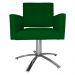 Poltrona Decorativa Camila Pés Metal Giratório Suede Verde - DS Estofados