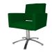 Poltrona Decorativa Camila Pés Metal Giratório Suede Verde - DS Estofados