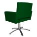 Poltrona Decorativa Camila Pés Metal Giratório Suede Verde - DS Estofados