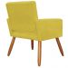 Poltrona Decorativa Camila Pés Palito Suede Amarelo - DS Estofados