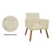 Poltrona Decorativa Camila Pés Palito Suede Bege - DS Estofados