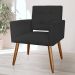 Poltrona Decorativa Camila Pés Palito Suede Preto - DS Estofados