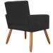 Poltrona Decorativa Camila Pés Palito Suede Preto - DS Estofados