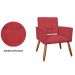 Poltrona Decorativa Camila Pés Palito Suede Vermelho - DS Estofados