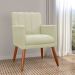 Poltrona Decorativa Cecilia Pés Palito Suede Bege - DS Estofados