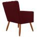 Poltrona Decorativa Cecilia Pés Palito Suede Bordô - DS Estofados