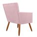 Poltrona Decorativa Cecilia Pés Palito Suede Rosê - DS Estofados