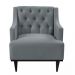 Poltrona Decorativa Clássica Capitonê Suede Cinza - DS Móveis