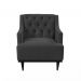 Poltrona Decorativa Clássica Capitonê Suede Preto - DS Móveis