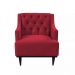 Poltrona Decorativa Clássica Capitonê Suede Vermelho - DS Móveis
