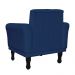 Poltrona Decorativa Classic Pés Luis XV Suede Azul Marinho - DS Estofados