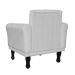 Poltrona Decorativa Classic Pés Luis XV Suede Branco - DS Estofados