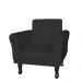 Poltrona Decorativa Classic Pés Luis XV Suede Preto - DS Estofados