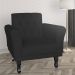 Poltrona Decorativa Classic Pés Luis XV Suede Preto - DS Estofados