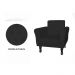 Poltrona Decorativa Classic Pés Luis XV Suede Preto - DS Estofados