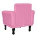 Poltrona Decorativa Classic Pés Luis XV Suede Rosa - DS Estofados
