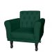Poltrona Decorativa Classic Pés Luis XV Suede Verde - DS Estofados