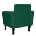 Poltrona Decorativa Classic Pés Luis XV Suede Verde - DS Estofados