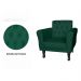 Poltrona Decorativa Classic Pés Luis XV Suede Verde - DS Estofados