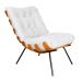 Poltrona Decorativa Costela Suede Branco - DS Estofados