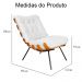 Poltrona Decorativa Costela Suede Branco - DS Estofados