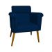 Poltrona Decorativa Elisa Suede Azul Marinho - DS Estofados