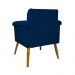 Poltrona Decorativa Elisa Suede Azul Marinho - DS Estofados
