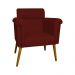 Poltrona Decorativa Elisa Suede Bordô - DS Estofados