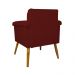 Poltrona Decorativa Elisa Suede Bordô - DS Estofados