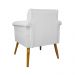 Poltrona Decorativa Elisa Suede Branco - DS Estofados