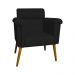 Poltrona Decorativa Elisa Suede Preto - DS Estofados