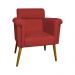 Poltrona Decorativa Elisa Suede Vermelho - DS Estofados
