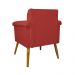 Poltrona Decorativa Elisa Suede Vermelho - DS Estofados