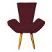 Poltrona Decorativa Emília Barca Pés Palito Suede Bordô - DS Estofados