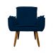 Poltrona Decorativa Emília Plus Suede Azul Marinho - Ds Móveis