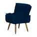 Poltrona Decorativa Emília Plus Suede Azul Marinho - Ds Móveis