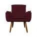Poltrona Decorativa Emília Plus Suede Bordô - Ds Móveis