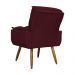 Poltrona Decorativa Emília Plus Suede Bordô - Ds Móveis