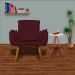 Poltrona Decorativa Emília Plus Suede Bordô - Ds Móveis