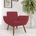 Poltrona Decorativa Flora Pés Palito Suede Bordô - DS Estofados