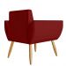 Poltrona Decorativa Flora Pés Palito Suede Bordô - DS Estofados