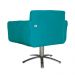 Poltrona Decorativa Isabela em Tressê Pés Metal Giratório Suede Azul Turquesa - DS Estofados