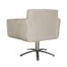 Poltrona Decorativa Isabela em Tressê Pés Metal Giratório Suede Bege - DS Estofados