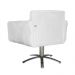 Poltrona Decorativa Isabela em Tressê Pés Metal Giratório Suede Branco - DS Estofados