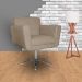 Poltrona Decorativa Isabela em Tressê Pés Metal Giratório Suede Capuccino - DS Estofados