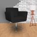 Poltrona Decorativa Isabela em Tressê Pés Metal Giratório Suede Preto - DS Estofados