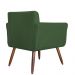 Poltrona Decorativa Isabela em Tressê Suede Verde - DS Estofados